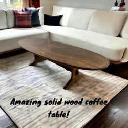Oval Coffee Table Brown 