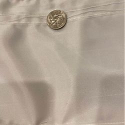 white satin 6” wide easy to gather option trim per 2yds