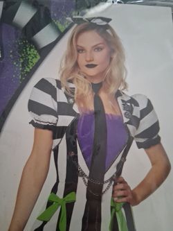 Beetle Juice Costume Adult size small 4-6
