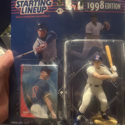 Wrigley Field exclusive 1998 Starting Lineup Mark Grace Chicago Cubs w/card