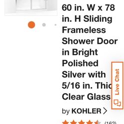 Kohler Cursivia Shower Doors.