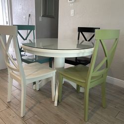 Wood Table And Chairs $350