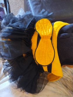 Dog bumble bee costume, size medium