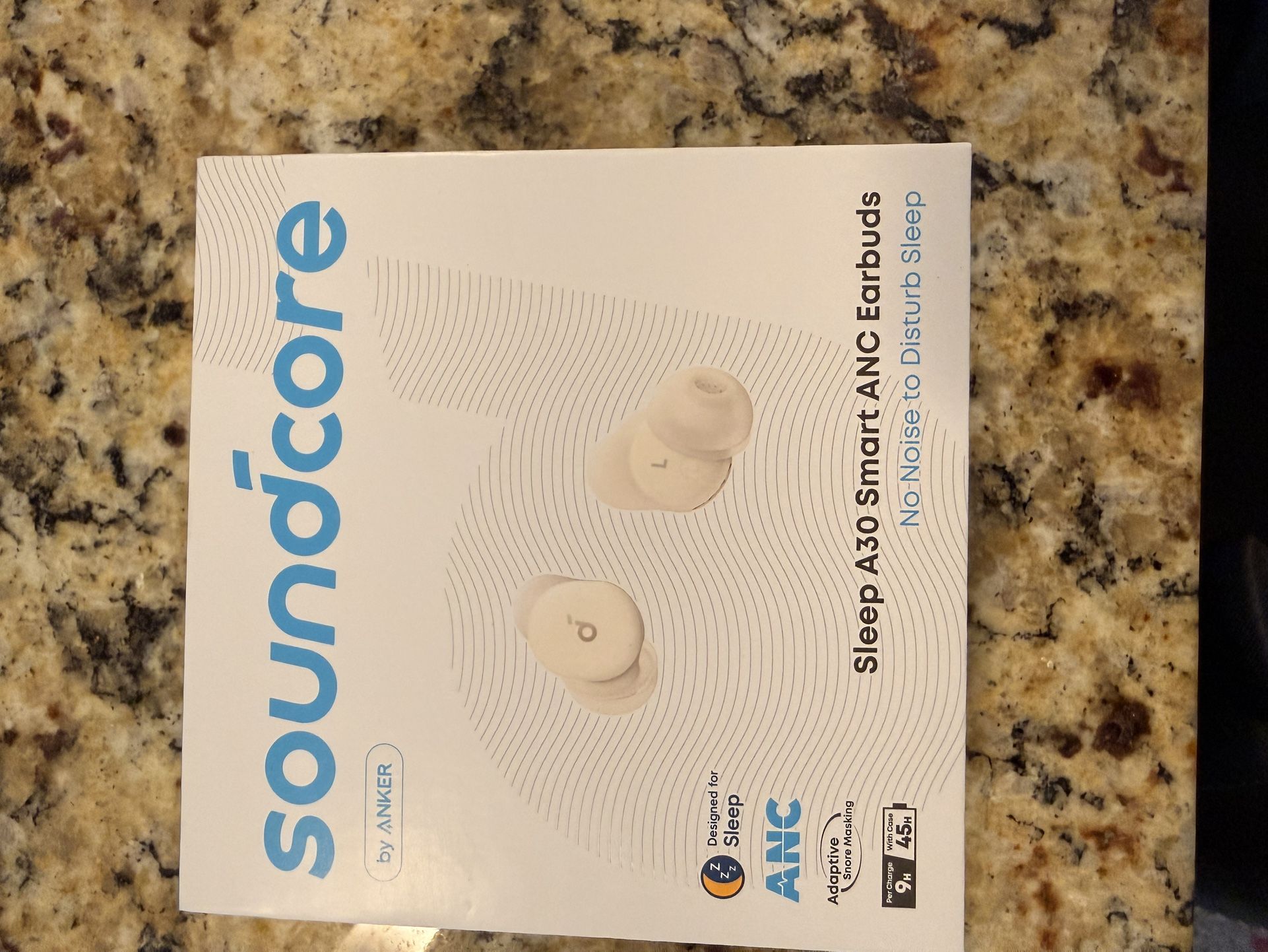 Soundcore - by Anker Sleep A30 Smart Wireless Bluetooth ANC In-Ear Sleep Earbuds for General Use - Moonlit White