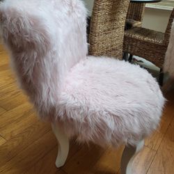 Pink faux chair 