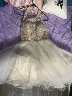 Gold Dama/event Dress