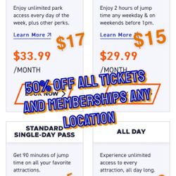 Sky zone Tickets