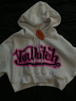 White cropped vondutch hoodie