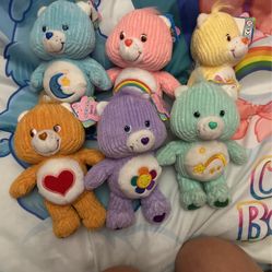 8” NWT Soft Lil Care Bears Complete Set Bedtime Wish  Harmony Tenderheart Cheer Funshine 