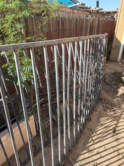 Iron gate restore WROUGHT IRON - Iron Fence Gate Panel – 86" x 56" Each – Architectural Salvage