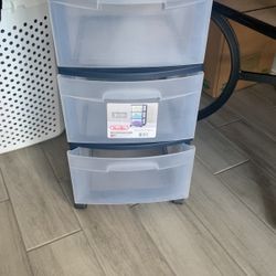 Three drawer storage