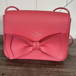 Kate Spade Pink Bow Leather Bag (like New) 