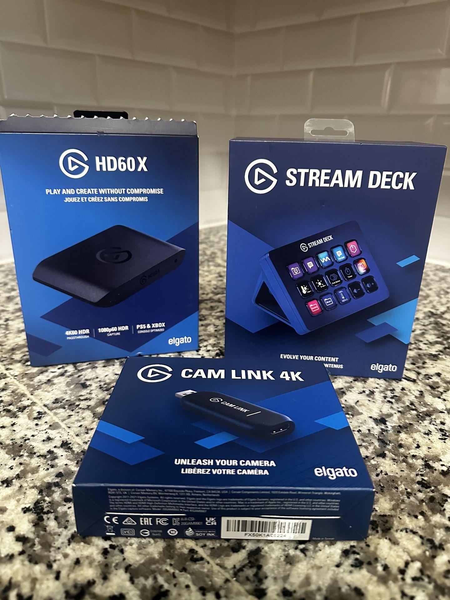 🎮 Elgato Streaming Gear – Like New (Cam Link 4K, Stream Deck, HD60 X)
