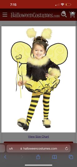 Bumble Bee Toddler Costume Halloween ( Size 2) 