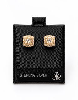 Gold Over 925 Sterling Silver 0.60CTW MOISSANITE Screw Back Earrings
