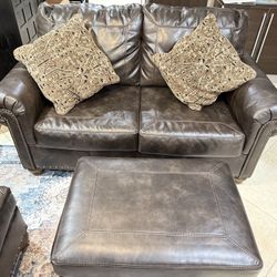 Ashley Loveseat And Ottoman