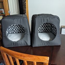 Two IKEA LURVIG Cat
Bed Houses with Pillows 