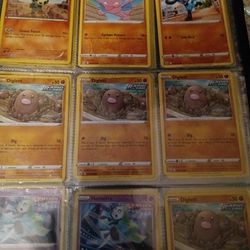 Four Pages Of Fighting Type Pokemon Cards