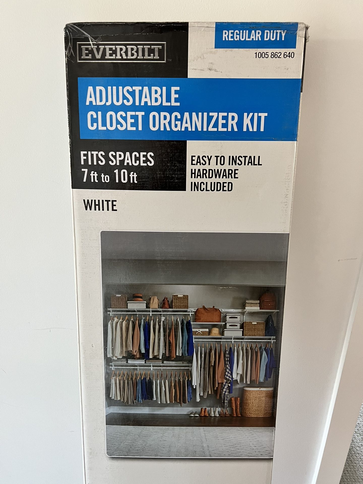 Everbilt Adjustable Closet Organizer Kit