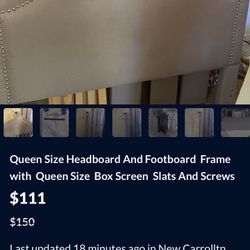 Queen Head And Foot  with Box Spring  (Deal )