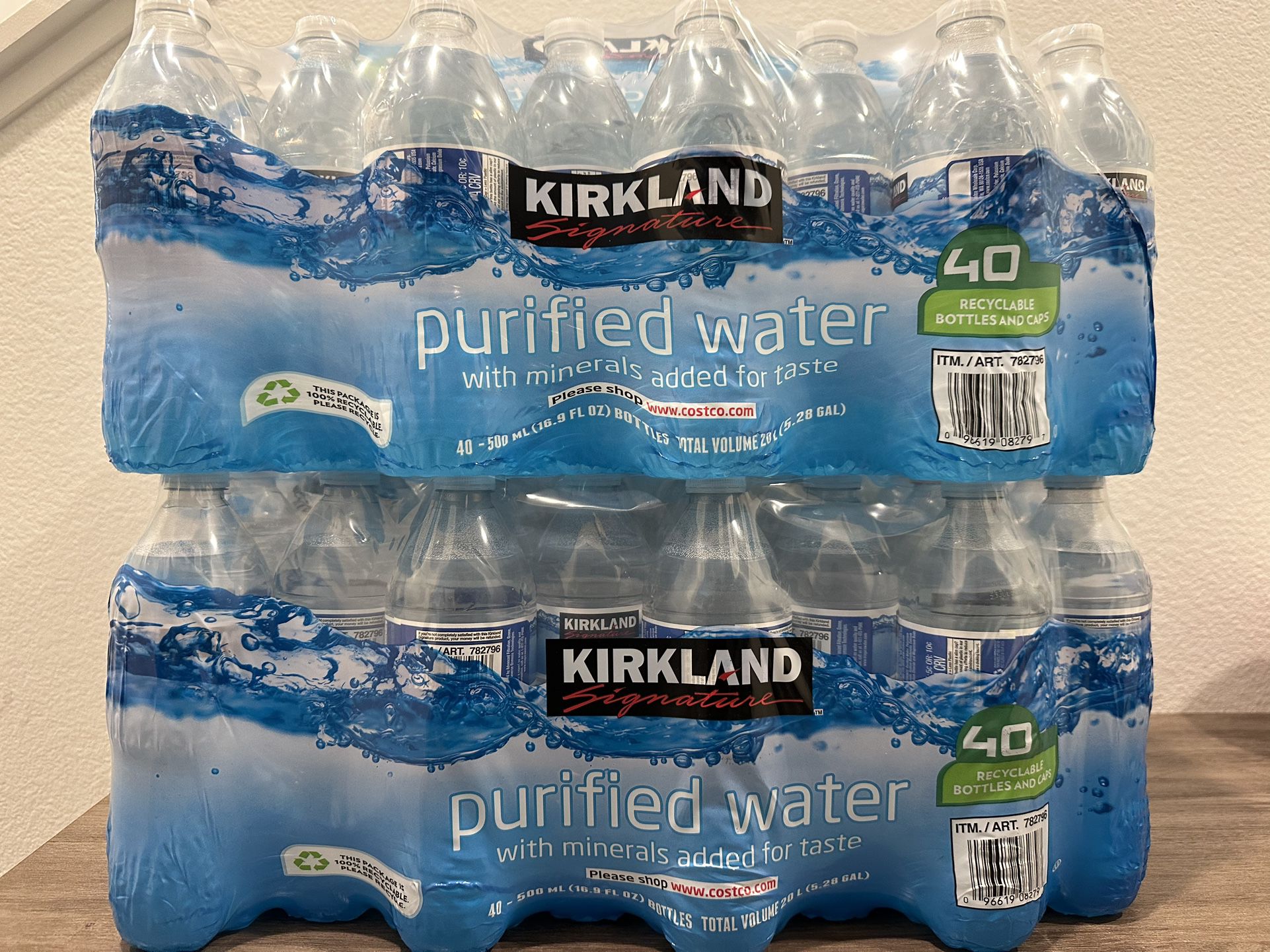 Kirkland Signature Purified Drinking Water, 16.9 Ounce, 40 Count (2 pack)