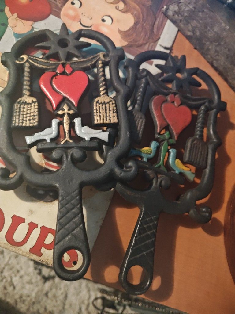 Beautiful Black Cast Iron Trivets