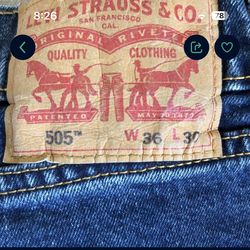 Levi 505 Jeans 36”x30”