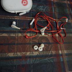 Beats by Dr. Dre UrBeats In-Ear Stereo Earbuds Headphones White & Red - TESTED