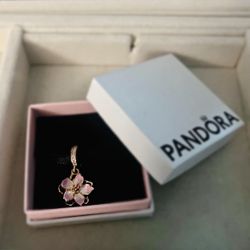 Pandora Cherry Blossom Dangle Charm Rose Gold