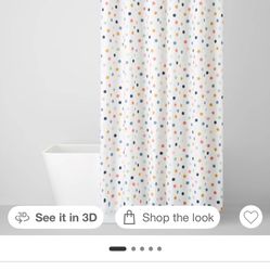 Target Polka Dot Shower Curtain And Rings