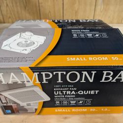 NEW Hampton Bay Bathroom Exhaust Fan Ultra Quiet White Finish 1001 419 054