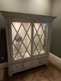 Glass Front Cabinet Hutch by American Drew