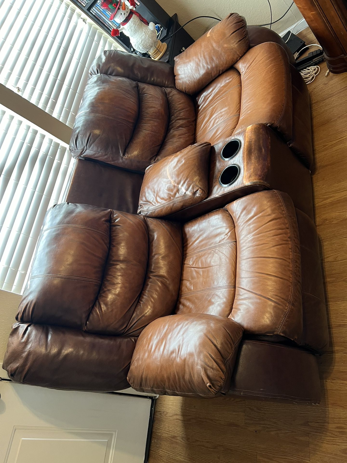 Reclining Leather Sofa