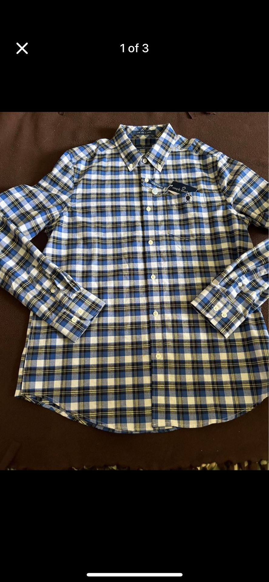 Men’s Medium Simply Southern Button Up Shirt 