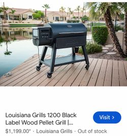 LUISIANA GRILL SMOKER BLACK LEVEL 1200
