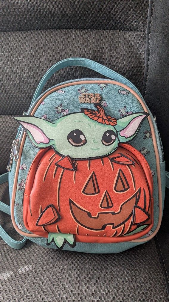 Grogu the Child Pumpkin Halloween Mini Backpack Star Wars Mandalorian