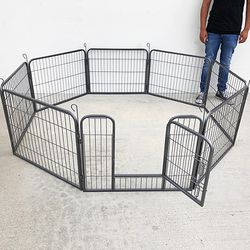 Brand New $65 Heavy Duty 24” Tall x 32” Wide x 8-Panel Pet Playpen Dog Crate Kennel Exercise Cage Fence Play Pen 