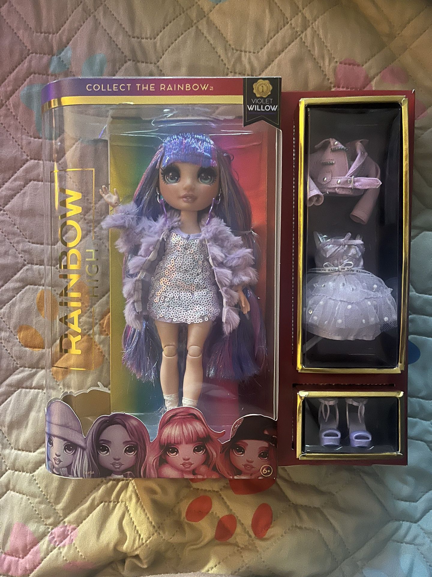 NEW Rainbow High Doll Violet Willow Series 1 Purple Hair 