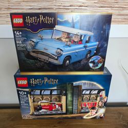 LEGO NEW SEALED Harry Potter Bundle Book Nook and Enchanted Flying Ford