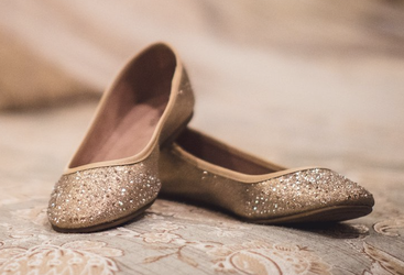 Style & Co Gold Rhinestone Sparkle Ballet Flats (Size 9M)