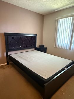 Headboard, bed frame and nightstand. Queen $300