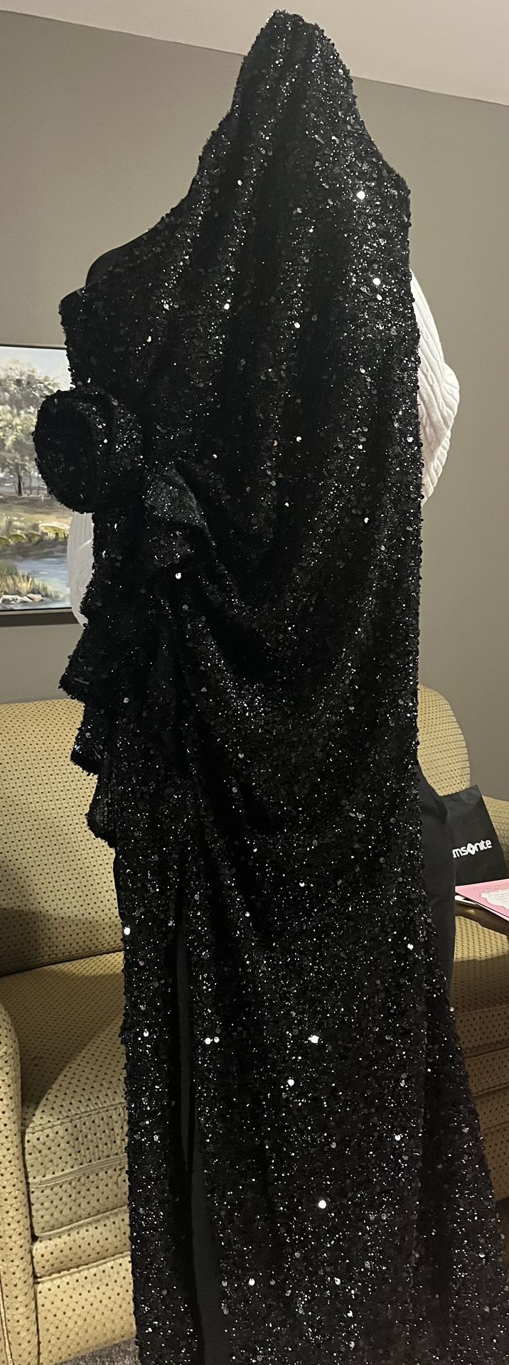 Black Sequin Dress