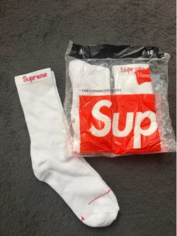 White supreme socks