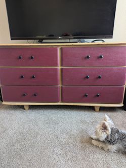 6 drawer wood dresser and nightstand $75 OBO ~ Must pick up