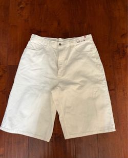 UNIQLO Jeans Jorts 13" Denim Shorts Off White Size L 33-36 Waist NWT
