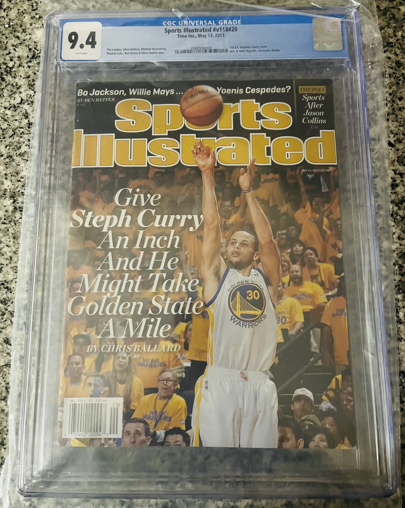 9.4 Graded Steph Curry Sports Illustrated Magazine