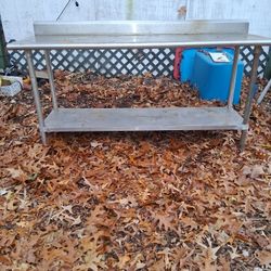 Stainless Steel Table. I Used It for A Weilding Table Ground The Table And Whatever You Put On It Is Ready