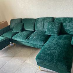 Emerald Green Sofa 