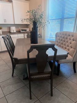 Dining Table with Chairs and Bench