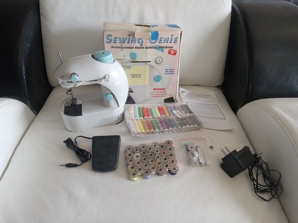Sewing Genie Professional Style Sewing Machine Compact, Lightweight W/Extras New